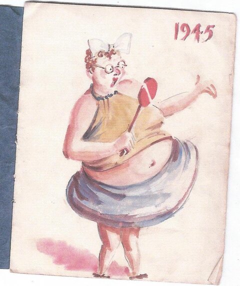 Birthday card for AKKI, Thailand 1945, by Gunner Jack Chalker (courtesy the Akhurst family)