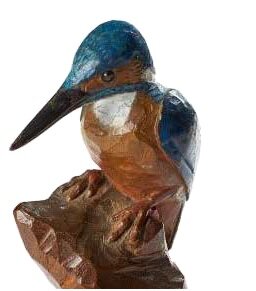 FEPOW wood carving of a kingfisher 